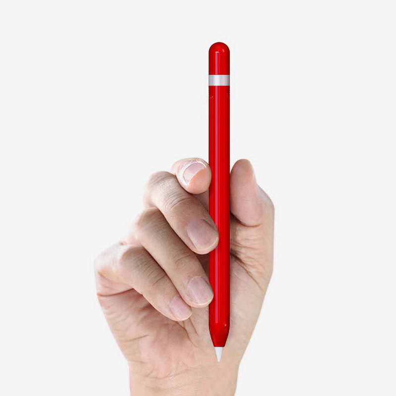 Silikónové puzdro pre Apple Pencil 1. a 2. generácie iPencil 2 s 1 úchopom, ochranným krytom a dotykovým perom.