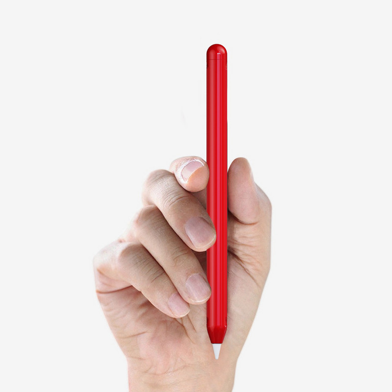 Silikónové puzdro pre Apple Pencil 1. a 2. generácie iPencil 2 s 1 úchopom, ochranným krytom a dotykovým perom.
