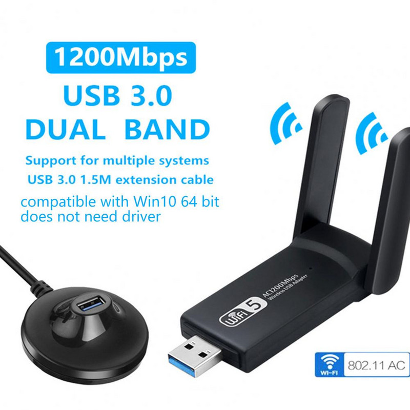 2.4GHz/5GHz Korisni dvopojasni repetitor bežičnog signala od 1200Mbps Lagani WiFi pojačivač jednostavan za instalaciju za prijenosno računalo