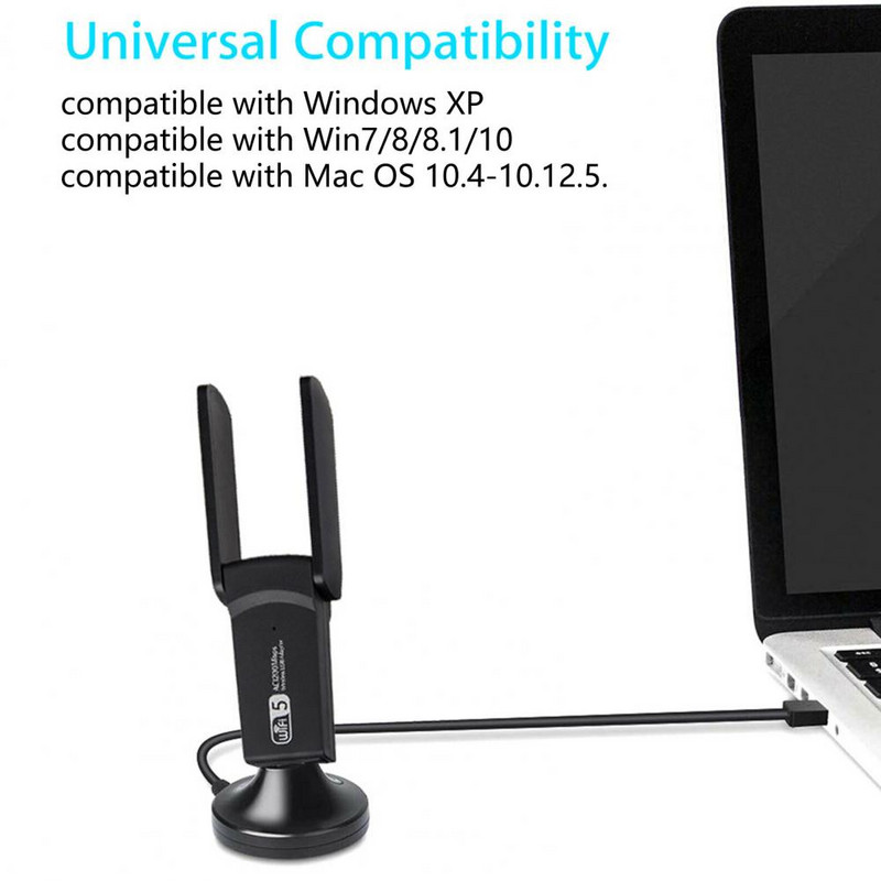 2.4GHz/5GHz Korisni dvopojasni repetitor bežičnog signala od 1200Mbps Lagani WiFi pojačivač jednostavan za instalaciju za prijenosno računalo