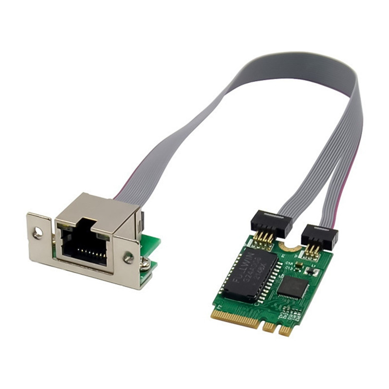 Mini PCIE tinklo plokštė M.2 A+E To RTL8111F Gigabit Ethernet kortelė Vieno prievado RJ45 Ethernet tinklo plokštė