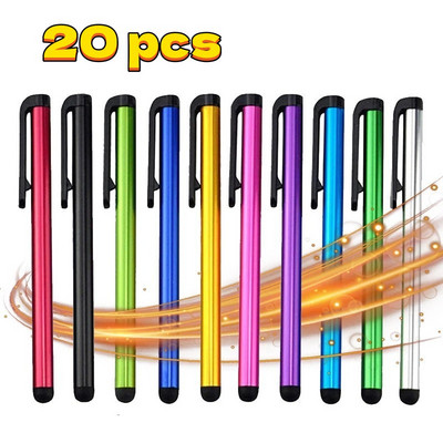 20 tk / partii mahtuvuslik puuteekraaniga pliiats IPad Air Mini jaoks Samsung xiaomi iphone jaoks universaalne tahvelarvuti nutitelefoni pliiats