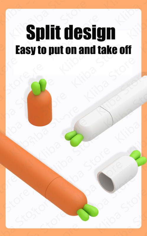 Skirtas Apple Pencil 1/2 Case Pieštuko dėklas Tablet Touch Stylus Pen Apsauginis dangtelis Apple pieštukui 2 1. 2. Minkštas silikoninis dėklas