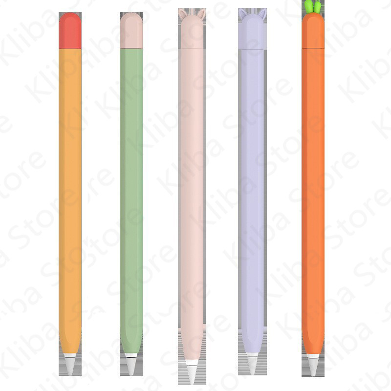 Skirtas Apple Pencil 1/2 Case Pieštuko dėklas Tablet Touch Stylus Pen Apsauginis dangtelis Apple pieštukui 2 1. 2. Minkštas silikoninis dėklas