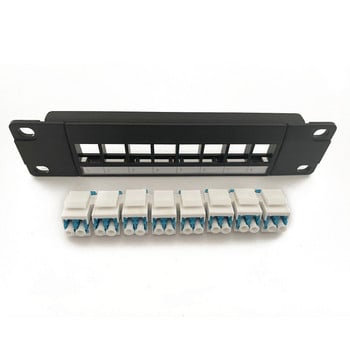 8-портов LC оптичен пач панел Поддържа 1U мрежов пач панел UTP 19-инчов блок за монтиране на стена или стойка Punch Down Block