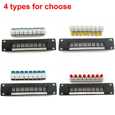 8 Port LC Optical Fiber Patch Panel Support 1U Network Patch Panel UTP 19-Inch Wallmount or Rackmount Punch Down Block