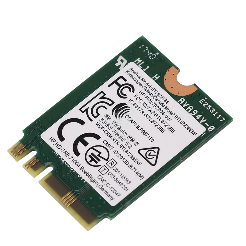 Vezeték nélküli adapter Realtek RTL8723BE 802.11N WiFi kártya Bluetooth 4.0 NGFF kártya SPS 843338-001 300Mbps