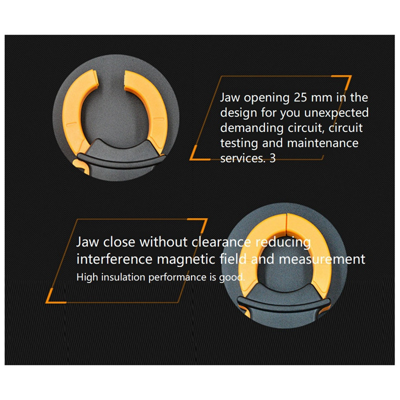1 vieneto skaitmeninis amperų gnybtų matuoklis Multimetras voltmetras ampermetras 600A kintamosios srovės / nuolatinės srovės omų srovės įtampos testeris