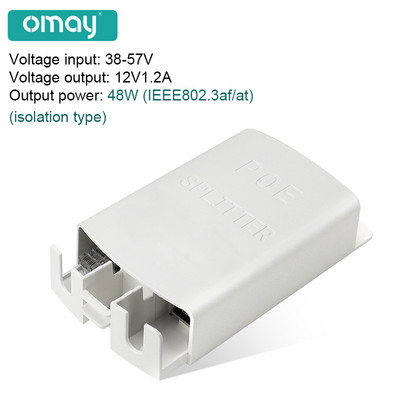 POE DC 48V iki 12V 2A PoE vandeniui atsparus skirstytuvas nuo trukdžių 15W 48W POE adapterio kabelio maitinimo modulis IP65 Naudojimas lauke