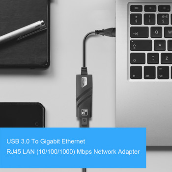 VAORLO 10/100/1000Mbps USB 3.0/2.0 Type-C 3.1 To Gigabit Ethernet RJ45 Κάρτα δικτύου προσαρμογέα LAN για φορητό υπολογιστή MAC Windows 7 8 10