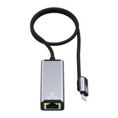 USB Ethernet adapter 8 tűs RJ45 PD20W töltő külső 100 Mbps USB hálózati kártya Plug-and-Play iPhone Ethernet adapterhez
