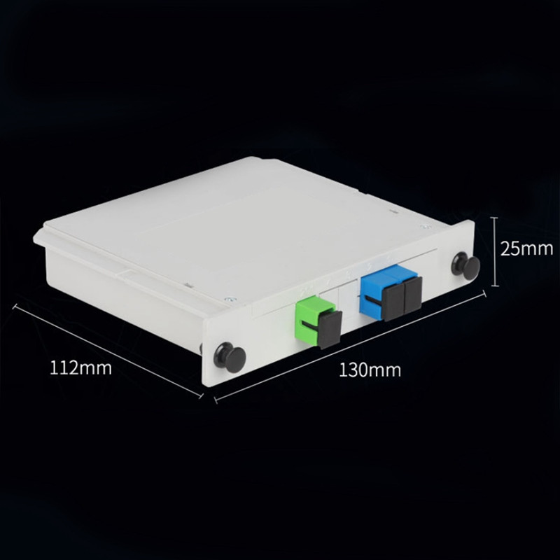 1-punktiline 2 pistikühendusega optiline splitter Sc/Upc nelinurkse peaga kiudjaoturi kandja klassi ühendusseade