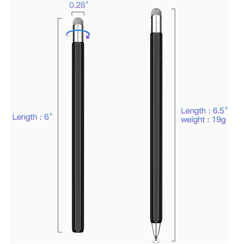 2 v 1 univerzálne kovové otočné stylusové pero pre Apple iPad dotykové perá pre Android stolný telefón Xiaomi Huawei príslušenstvo