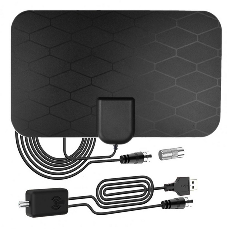 1 komplekts Ērta TV antena Taisnstūra digitālā antena plaša diapazona 4K 1080P DVB-T2 iekštelpu digitālā HDTV antenas signālu uztveršana