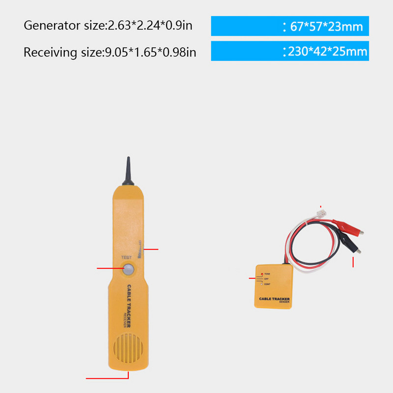 Võrgukaabli jälgija telefonijuhtme detektor võrgutarvik