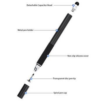 TISHRIC Stylus Pen For Apple Капацитивна писалка Прозрачна вендуза Double Touch Мобилен телефон Стилус за рисуване Молив iPad Android