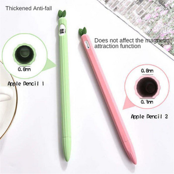 За Apple Pencil 1/2-ро поколение Silicone Skin Cover Sleeve Цветни сменяеми писалки за таблети Защитни капаци за Apple Pencil