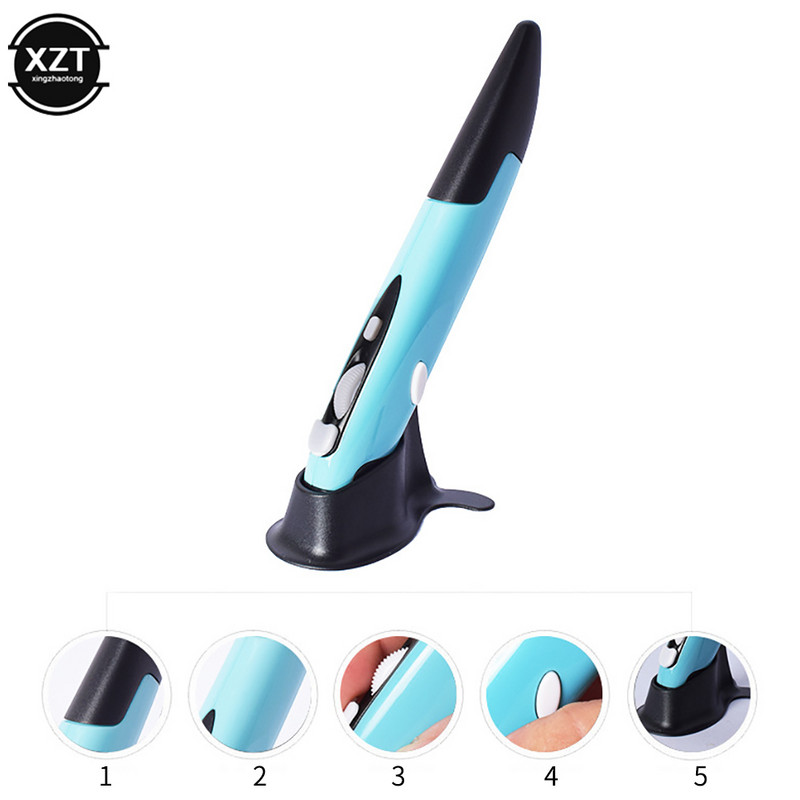 Bežični USB 2.4G optički prezenter, olovka, miš, podesivi 1600DPI, 4 tipke, mini miševi za tablet, prijenosno računalo, stolno računalo, pametna TV kutija