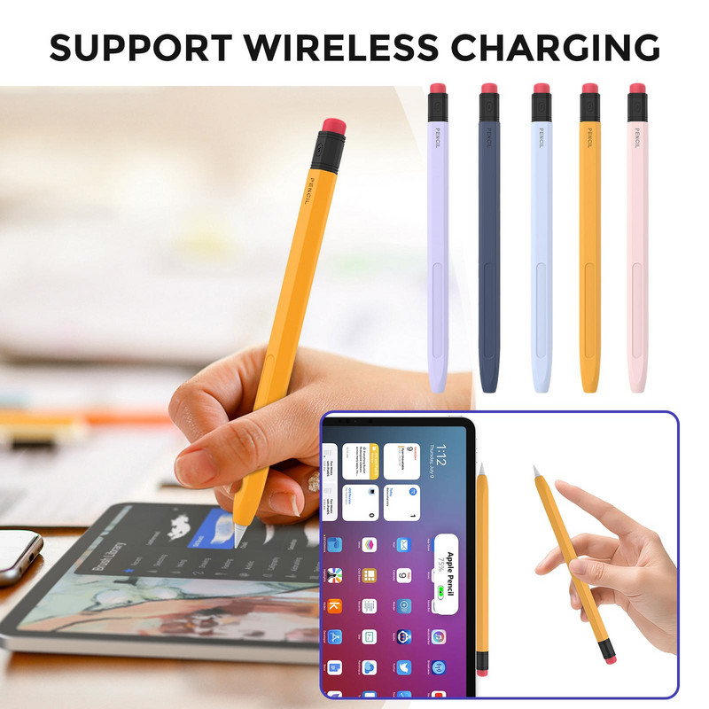 Apple Pencil 2/1 dėklas, skirtas iPad planšetinio rašiklio rašikliui, apsauginis rankovės dangtelis, pieštuko 1/2 dėklas