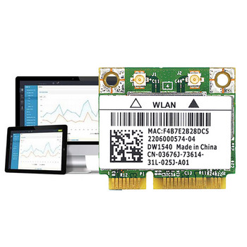 за Broadcom BCM943228 DW1540 2.4G/5G Dual Frequency MINI PCIE 300Mbps 802.11A/B/G/N Вградена безжична мрежова карта