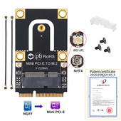 NGFF M.2 kulcs Mini PCI-E PCI Express átalakító adapterhez F-C25NG Intel 9260 8265 7260 AC NGFF Wifi Bluetooth vezeték nélküli kártyához