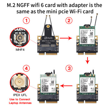 NGFF M.2 ключ към Mini PCI-E PCI Express конвертор адаптер F-C25NG за Intel 9260 8265 7260 AC NGFF Wifi Bluetooth безжична карта