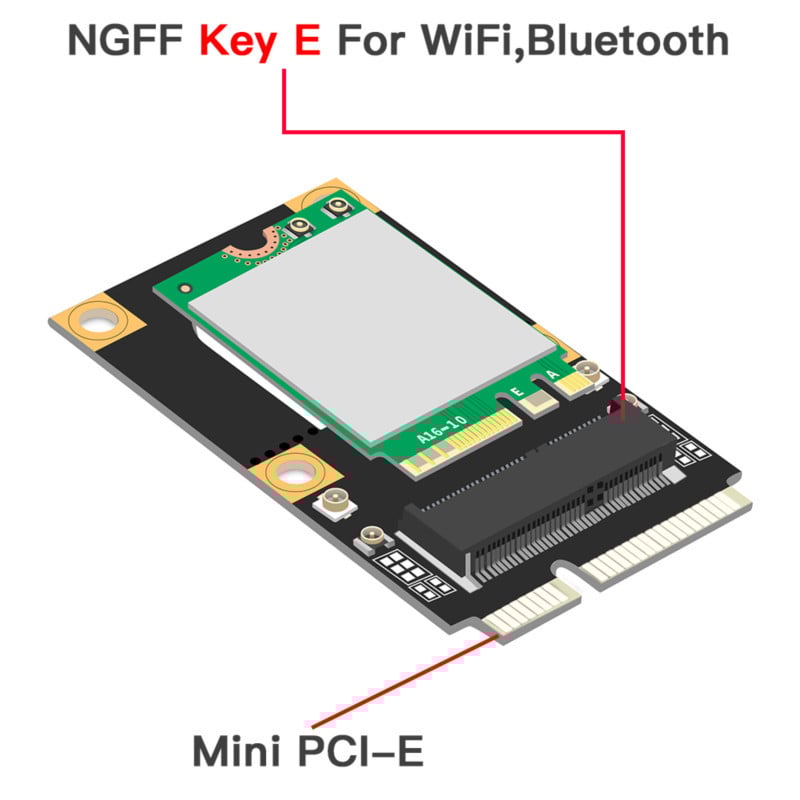 NGFF M.2 kulcs Mini PCI-E PCI Express átalakító adapterhez F-C25NG Intel 9260 8265 7260 AC NGFF Wifi Bluetooth vezeték nélküli kártyához