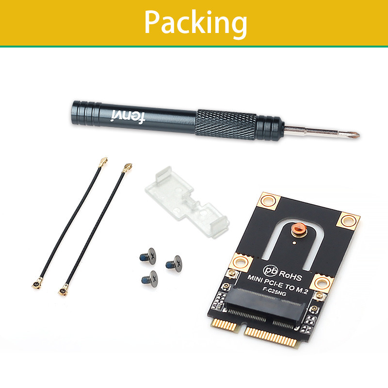 NGFF M.2 kulcs Mini PCI-E PCI Express átalakító adapterhez F-C25NG Intel 9260 8265 7260 AC NGFF Wifi Bluetooth vezeték nélküli kártyához