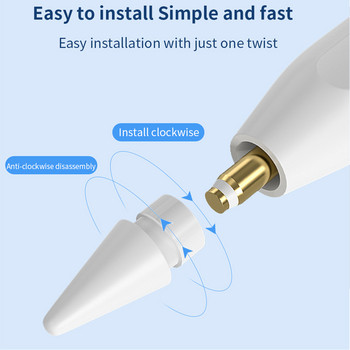 Συμβουλές για στυλό αφής 3 τεμαχίων TISHRIC για μύτη μολυβιού Apple 1ης/2ης γενιάς 2Β για οθόνη Ipad Αναβαθμισμένα αξεσουάρ με μύτες λευκού στυλό αφής