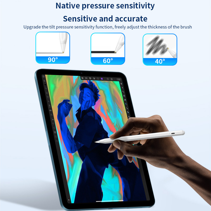 3PCS TISHRIC Touch Pen Tips For Apple Pencil Tips 1st/2nd Generation 2B For Ipad Screen Upgraded White Touch Nibs Accessories