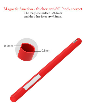 Φορητή θήκη στυλό από μαλακή σιλικόνη για Apple Pencil 2 για iPad Pro Tablet Touch Pen Προστατευτικό κάλυμμα μανικιού Πολύχρωμη θήκη