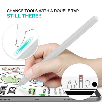 За Apple Pencil 2nd Generation Tablet Touch Stylus Pouch Неплъзгаща се защита Силиконов калъф за iPad 2018 Pro 12.9 11 inch Pen