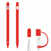4PCS u 1 kompletu Apple Pencil 1 Case Silikonska torbica za Apple Pencil 1 Anti Lost Apple Pencil Case Držač za olovku Zaštitna maska