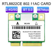 RTL8822CE 1200Mbps Dual Band 2.4G/5G 802.11AC Κάρτα mini PCIe WiFi ασύρματη κάρτα δικτύου Bluetooth 5.0 Υποστήριξη Windows 10 win 11