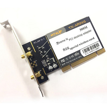 WTXUP Atheros AR9223 PCI 300M 802.11B/G/N Προσαρμογέας ασύρματου δικτύου WiFi για επιτραπέζιο υπολογιστή, ασύρματη κάρτα PCI με 2 κεραίες