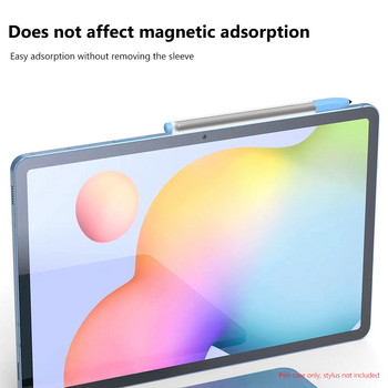 Чисто нов прозрачен желе, цветен силиконов калъф за стилус за таблет Samsung Galaxy Tab S6 Lite, ултратънък стилус против пръстови отпечатъци