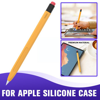 Силиконов съвместим за Apple Capacitor Pen ProtectiveCase Apple Pencil2 Generation Vintage Pencil Anti Slip Anti Drop Pen W6Y6