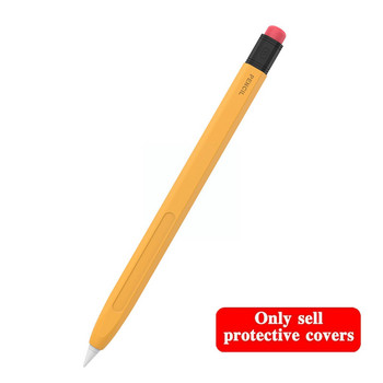Силиконов съвместим за Apple Capacitor Pen ProtectiveCase Apple Pencil2 Generation Vintage Pencil Anti Slip Anti Drop Pen W6Y6