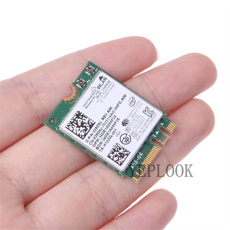 Bezdrôtová karta AC 3160 3160NGW 433 Mbps Dual Band 2.4G 5GHz Bluetooth 4.0 NGFF Wifi pre DELL 5547 5545 5548 5558 5557 5758 5559