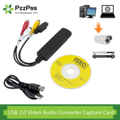 USB2.0 VHS - DVD konverter Analóg videó konvertálása digitális formátumba Audio Video DVD VHS Record Capture Kártya minőségű PC adapter