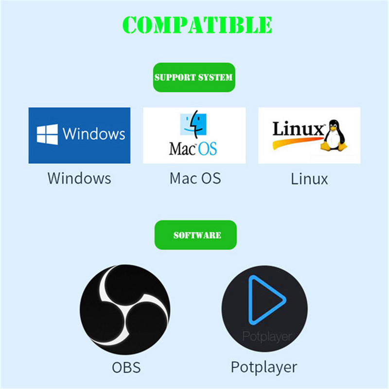 Mini HD 1080P HDMI suderinamas su USB 2.0 vaizdo įrašymo kortelių žaidimų įrašymo dėžutė kompiuteriui Youtube OBS ir kt. Tiesioginė transliacija