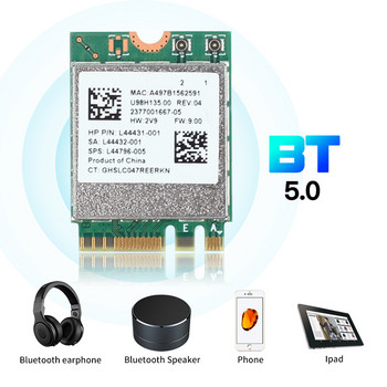 RTL8822CE 1200Mbps Διπλή ζώνη 2.4G/5Ghz 802.11AC Κάρτα WiFi Δίκτυο Κάρτα NGFF M.2 για φορητό υπολογιστή Bluetooth 5.0 Υποστήριξη Windows10/11