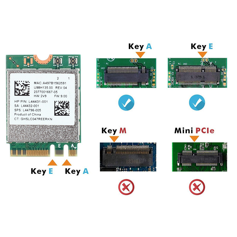 RTL8822CE 1200Mbps Dual Band 2.4G/5Ghz 802.11AC WiFi kartica mrežna NGFF M.2 kartica za Bluetooth 5.0 prijenosno/PC podrška Windows10/11