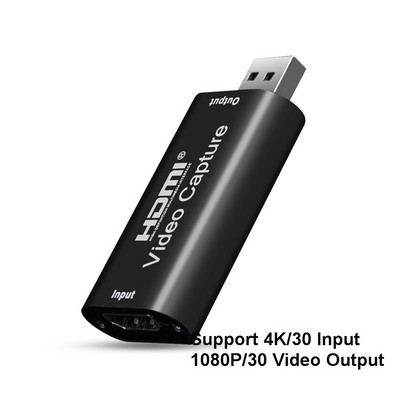 1080P 60 kaadrit sekundis USB Capture Card 4K HDMI-ühilduv USB 3.0 2.0 Video Grabber Record Box PS4 mängude salvestamiseks otseülekanne