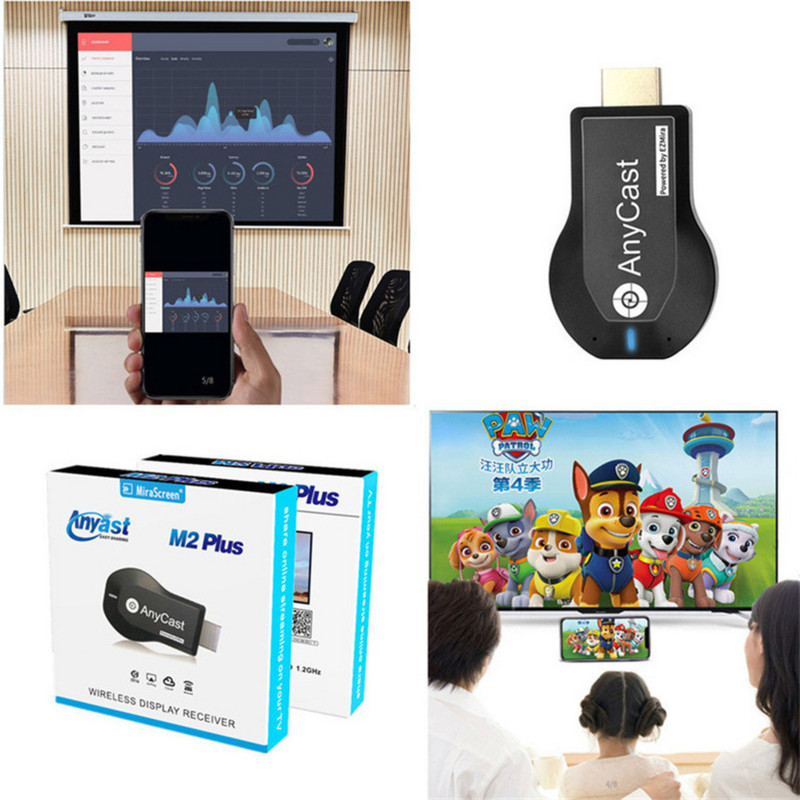 1080P belaidis WiFi ekranas TV raktas imtuvas su HDMI suderinamas TV Stick M2 Plus, skirtas DLNA Miracast, skirtas AnyCast, skirtas Airplay