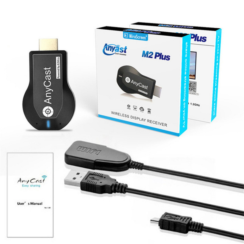 1080P belaidis WiFi ekranas TV raktas imtuvas su HDMI suderinamas TV Stick M2 Plus, skirtas DLNA Miracast, skirtas AnyCast, skirtas Airplay
