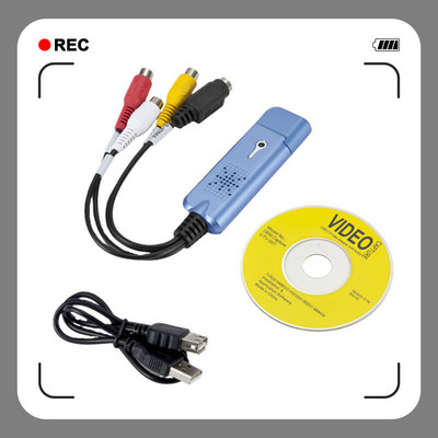 VHS į skaitmeninį keitiklį USB 2.0 vaizdo keitiklis Garso fiksavimo kortelė VHS dėžutė VHS VCR TV į skaitmeninį keitiklį palaikymas Win 7/8/10