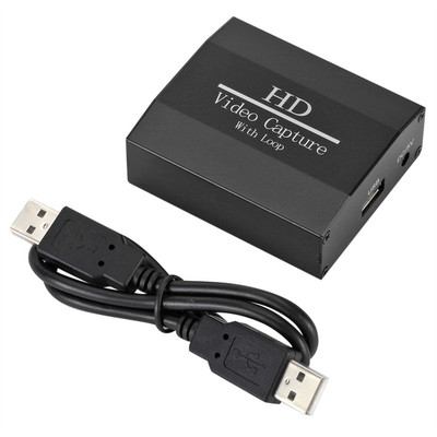PzzPss 4K 60 Hz Loop Out HDMI Capture Card Garso ir vaizdo įrašymo plokštė Tiesioginis srautas USB 2.0 1080p Grabber, skirtas PS4 žaidimų kamerai