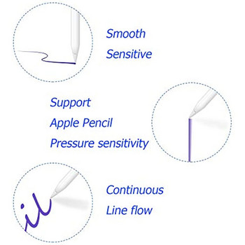 Συμβουλές αντικατάστασης iPencil Nib Συμβατό με Apple Pencil 2 Gen iPad Pro Pencil για iPad Apple Pencil 1 st/Pencil 2 Gen