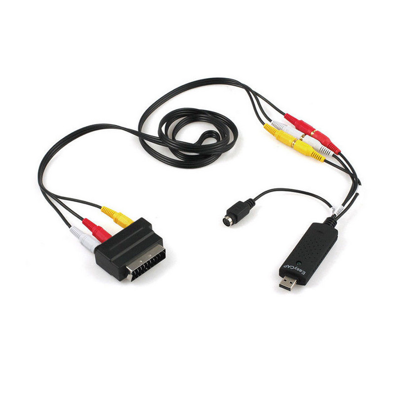 USB 2.0 Easy Cap Video TV DVD VHS DVR fiksavimo kortelė Lengvesnis dangtelis USB vaizdo įrašymo įrenginio palaikymas Win10